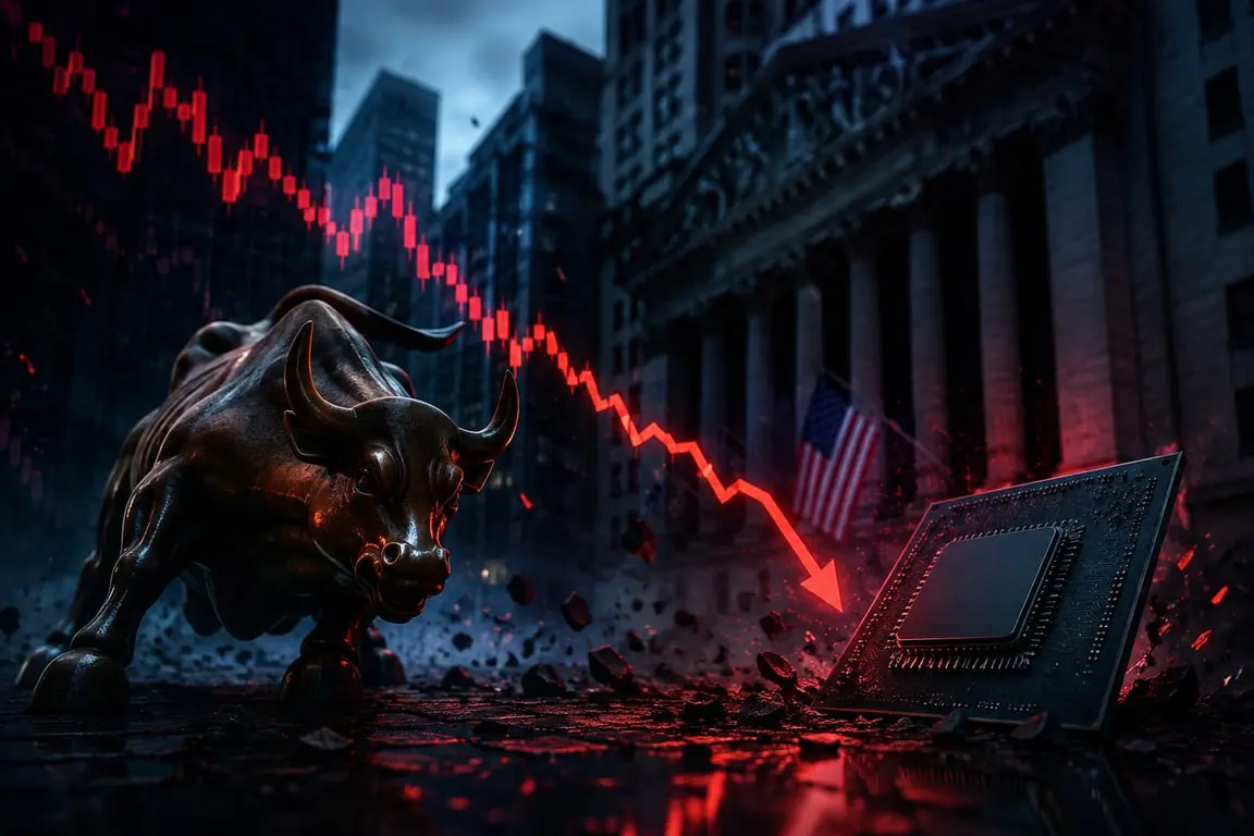 Wall Street Melemah Tajam, Saham Teknologi dan Semikonduktor Jadi Penekan Utama