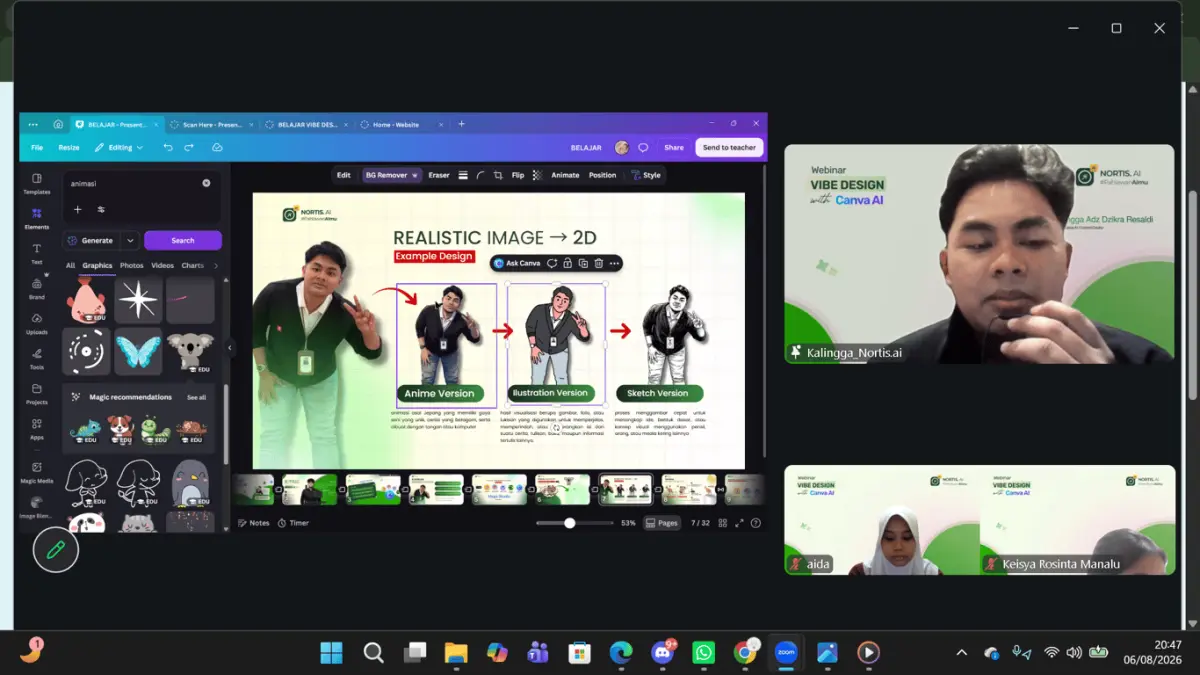 Telkom AI Center Malang Dukung Pengembangan Skill Digital melalui  Vibe Design with Canva AI